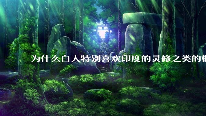 为什么白人特别喜欢印度的灵修之类的概念？