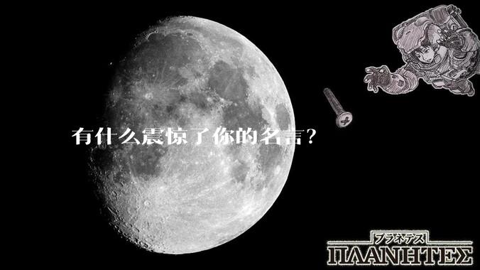 有什么震惊了你的名言？